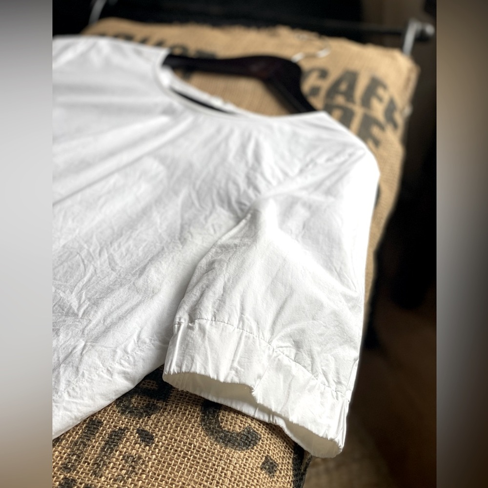 COS crisp white cotton top